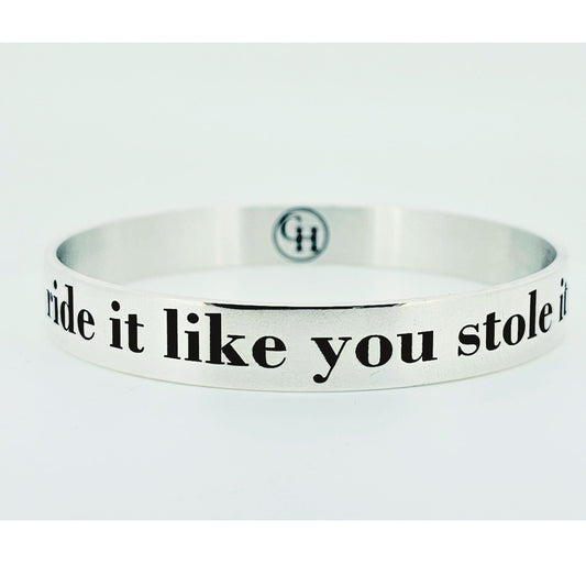 Behind the Bench: The Story of Our 'Ride It Like You Stole It' Bangle