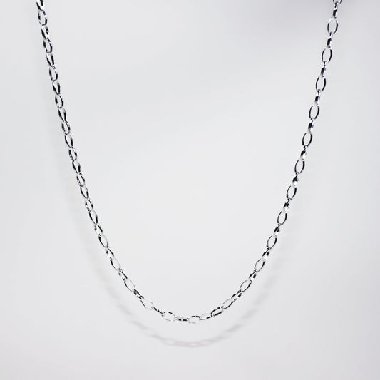 Sterling Silver Lightweight Oval Belcher Chain