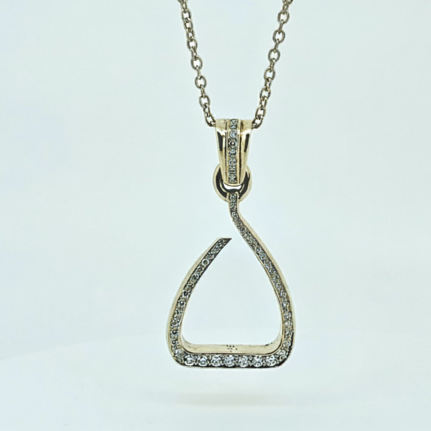 Gold Jump Stirrup Pendant