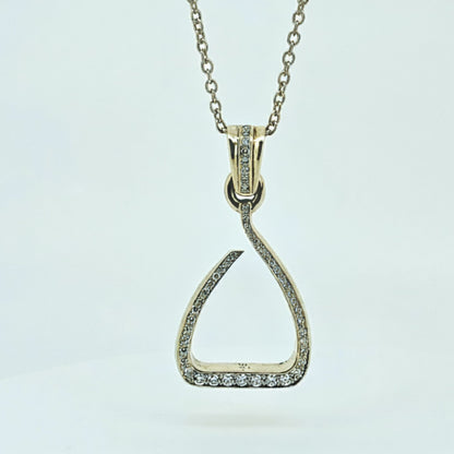 Gold Jump Stirrup Pendant