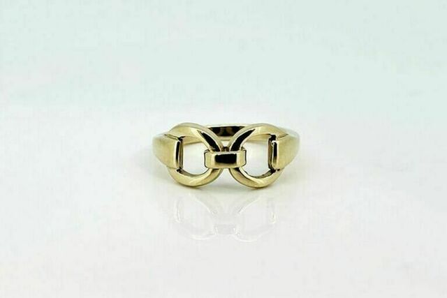 Gold snaffle ring - yellow