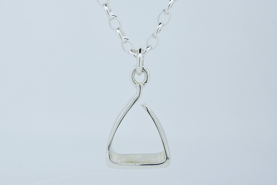 Sterling Silver Jump Stirrup Pendant - With Jump Ring