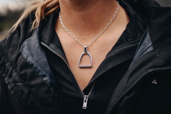 Sterling Silver Stirrup Pendant Large Crawford Hill Equestrian Jewellery